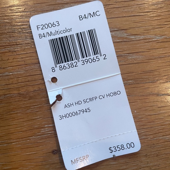 COACH Ashley Scarf Signature Print Multicolor Hobo Purse w/ Shoulder Strap - Picture 8 of 8